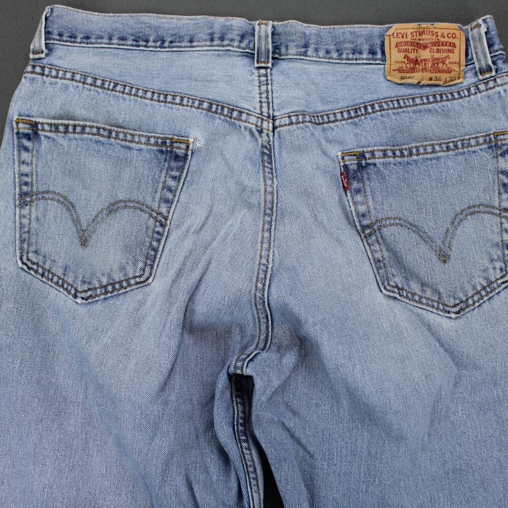 Levis 550 Jeans Relaxed Fit Straight Leg Mens 36x30 Blue - Picture 11 of 13
